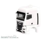 Herpa 086301 - Teileservice: Fahrerhaus MAN eTGX GX mit Windleitblechen und Spiegelkamera, weiß (2 Stück)