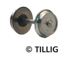 Tillig 08818 - Metallradsatz Ø 7,5 mm, einseitig isoliert, Länge 18,6 mm (Beutel à 8 Stück)