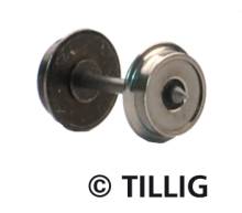 Tillig 08819 - Metallradsatz Ø 8,0 mm, einseitig isoliert, Länge 18,6 mm (Beutel à 8 Stück)
