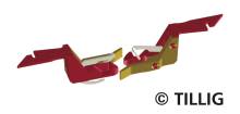 Tillig 08848 - TILLIG Kupplung für Schlitzaufnahme E 94, V 36 alte Ausführung, V 60, BR 81, BR 92, Zementsilowagen, BTTB-Modelle (Beutel à 50 Stück)