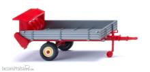 Wiking 088704 - Fortuna Stalldung-Breitstreuer - silber/karminrot