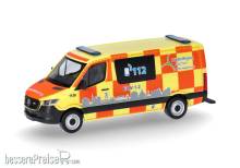 Herpa 097741 - Mercedes-Benz Sprinter 18 Halbbus Flachdach ´Rettungsdienst Städte Region Aachen´ (Nordrhein-Westfalen/Aachen)