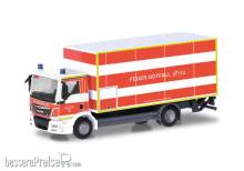 Herpa 098076 - MAN TGM Koffer-LKW mit Ladebordwand ´Feuerwehr Düsseldorf´