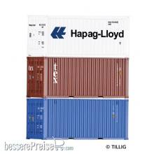 Tillig 09836 - Container-Set mit drei 20-Containern