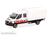 Herpa 098991 - Mercedes-Benz Sprinter 18 Doppelkabine Pritsche/Plane STRABAG (Österreich/Wien)