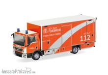 Herpa 099288 - MAN TGL Euro 6c Koffer-LKW Berliner Feuerwehr/Stroke-Einsatzmobil