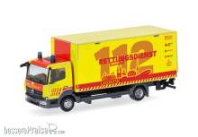 Herpa 099448 - Mercedes-Benz Atego 13 Koffer-LKW mit Ladebordwand Rettungsdienst Feuerwehr Bremen - Logistik