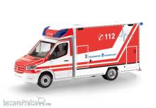 Herpa 099462 - Mercedes-Benz Sprinter 18 Fahrtec Rettungswagen Feuerwehr Bremerhaven