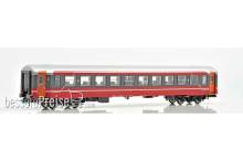 NMJ 1000254 - NMJ Topline 106.505 Personenwagen B3-6.25538 der NSB, rot/grau/silber, H0