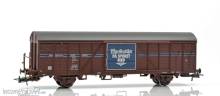 NMJ 1000362 - NMJ Topline 506.304 Gbs 150 0 214-4 mit Adresseavisen Werbung, Güterwagen der NSB, H0