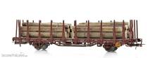 NMJ 1000385 - NMJ Topline 502.304 Kbps 21 76 335 3 742-8 Rungenwagen NSB mit Beladung, H0