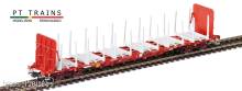 PT Trains 100051 - Containertwagen Sgnss TAKARGO Ep VI (38 94 455 2 111-2) mit roten Stirnwänden