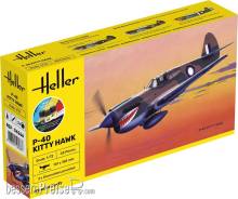 Heller 56266 - STARTER KIT P-40 Kitty Hawk in 1:72