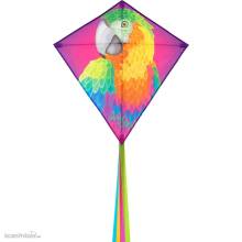HQ 100068 - Eddy Parrot - Kinderdrachen, ab 5 Jahren, 68x68cm, inkl. 17kp Polyester Schnüre, 40m