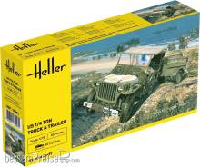 Heller 79997 - Willys MB Jeep & Trailer in 1:72
