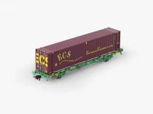 PT Trains 100180.1 - TRANSFESA Lgss 24 71 443 7 005-0 + ECS 45´HC ECBU5018618