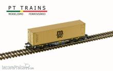 PT Trains 100320 - Wagen Sgmmnss 40 MFD RAIL + 1x40’HC MSC