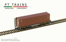 PT Trains 100324 - Wagen Sgmmnss 40 MFD RAIL + 1x40’HC Bluesky BSIU8743540