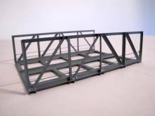 Hack Brücken 10060 - Vorflutbrücke 15 cm , 2-gleisig, grau - Typ V15-2