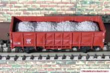 Modellbahn-Bachmann 1010105 - Schotter grau für Fleischmann, für den 2-achs. off. Güterwagen Ommu (Art.- Nr. 8206 u.ä.) Größe: 53 x 17 x 3 mm