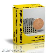 Tabletop Depot Magnete3x1 - 10 Neodym Magnete rund 3 x 1 mm