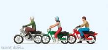 Preiser 10126 - HO Mokickfahrer