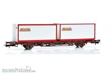 NMJ 1015831 - NMJ Topline 611.104 SJ Lgjns Containervogn 42 74 443 0 593-7, with 2 stk 23 fot Bilspedition cont., H0