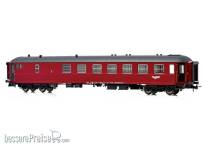 NMJ 1015835 - NMJ Topline 133.301 NSB Personen-, Gepäck und Schaffnerwagen BF10 21514, Rot(Schwarz,