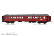 NMJ 1015836 - NMJ Topline 131.302 NSB Personvogn B3-2 Type 3 25517, rot/schwarz, Nydesign, H0