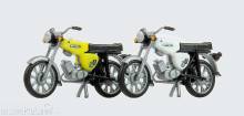 Kres 10161 - Komplettmodelle 2x Simson S51, weiß und schwefelgelb
