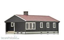 NMJ 1018214 - NMJ Skyline 15117 Norwegischer Bungalow, Braun / Weiß, H0 Fertigmodell