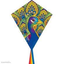 Invento 102117 - Eddy Peacock - Kinderdrachen, ab 5 Jahren, 70x58cm , inkl. 17kp Polyester Schnüre