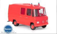 Brekina 10220 - Mercedes Sortiment zum Bau von 1 L 508 RTW rot, rot, 1970