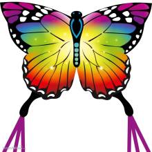 Ecoline 102223 - Butterfly Kite Rainbow - Kinderdrachen, ab 5 Jahren, 95x120cm , inkl. 17kp Polyester Schnüre