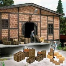 Busch 10260 - Holzkisten, Pakete & Sackkarre