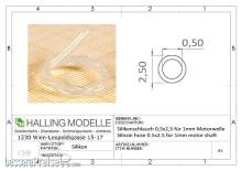 Halling ETH-SIL-025 - Silikonschlauch 0,5 x 2,5 mm