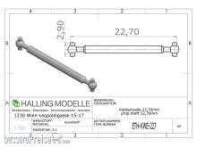Halling ETH-KWE-227 - Kardanwelle 22,7mm