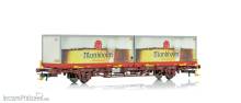 NMJ 1029826 - NMJ Topline 507.126 CargoNet Lgns 42 76 443 2316-9 mit zwei 25` Munkholm container, H0