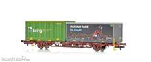 NMJ 1029827 - NMJ Topline 507.127 CargoNet Lgns 42 76 443 2082-7 Containertragwagen mit Pepsi Max/Bring Container, H0