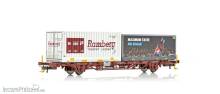NMJ 1029829 - NMJ Topline 507.129 CargoNet Lgns 42 76 443 2131-2 containertragwagen Pepsi Max/Ramberg Spedisjon, H0