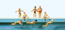 Preiser 10307 - HO Kinder im Schwimmbad