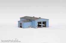 Archistories 103211 - Moderne Wartungshalle, himmelblau [1:220]