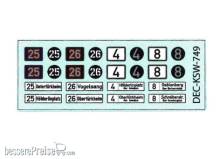 Halling DEC-KSW-749 - Decals für SHB Triebwagen KSW 749