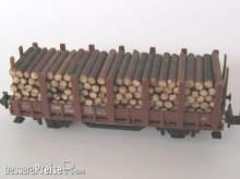 Modellbahn-Bachmann 1040111 - Stammholz quer für Minitrix, für den 2-achs. Rungenwagen Rms, Größe: 54 x 16 mm