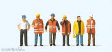Preiser 10420 - HO Arbeiter mit Warnweste