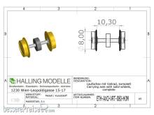 Halling ETH-AXO-VRT-080-H0M - Mitlaufachse, H0m, mit 8mm, Distanzscheibe