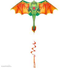 Invento 105101 - Blaze The Dragon - Kinderdrache, ab 5 Jahren, 180x135cm, inkl. 17kp Polyester Schnüre, 40m auf Spule