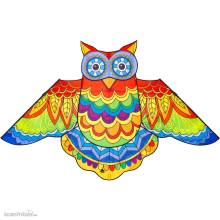 Invento 105103 - Jazzy Owl Kite - Kinderdrache, ab 5 Jahren, 85x145cm, inkl. 17kp Polyester Schnüre, 40m auf Spule