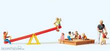 Preiser 10587 - HO Spielende Kinder + Wippe
