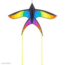 HQ 106523 - Swallow Kite Rainbow - Kinderdrachen, ab 8 Jahren, 80x120cm , inkl. 17kp Polyester Schnüre auf Spule